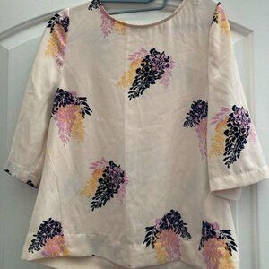 DKNYC Women's Flowered Blouse - XS